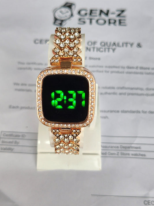 Rose Gold Tone Case Aur Bracelet