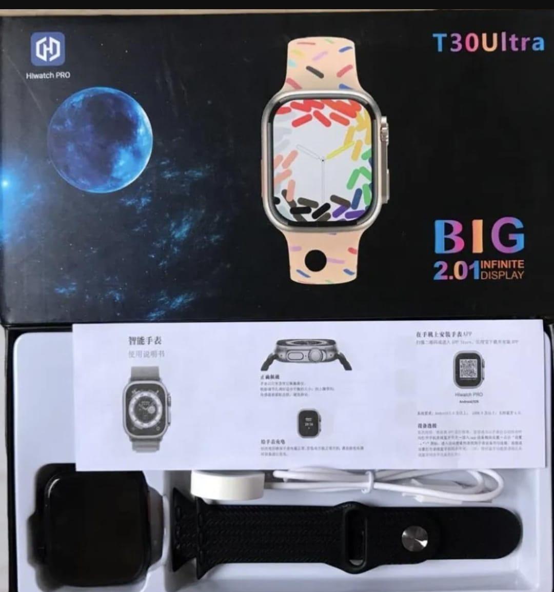 Smartwatch T-30 Ultra ABS Plastic Multicolor