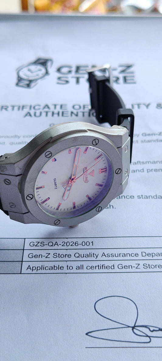 Fortune Time Quartz Men’s Watch – Luxury Sport Design with Rubber Strap