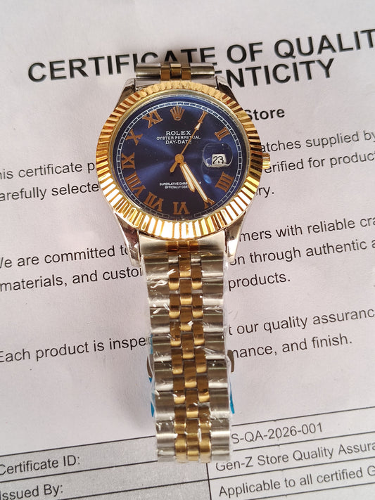 Positif Luxury Brown Quartz Watch - Octagonal Rose Gold Bezel