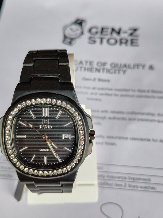 Positif Minimalist Brown Dial Watch - Rose Gold Octagonal Bezel