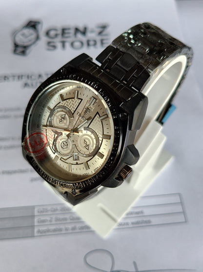 Classic Silver Datejust Inspired Watch – Chocolate Brown Dial