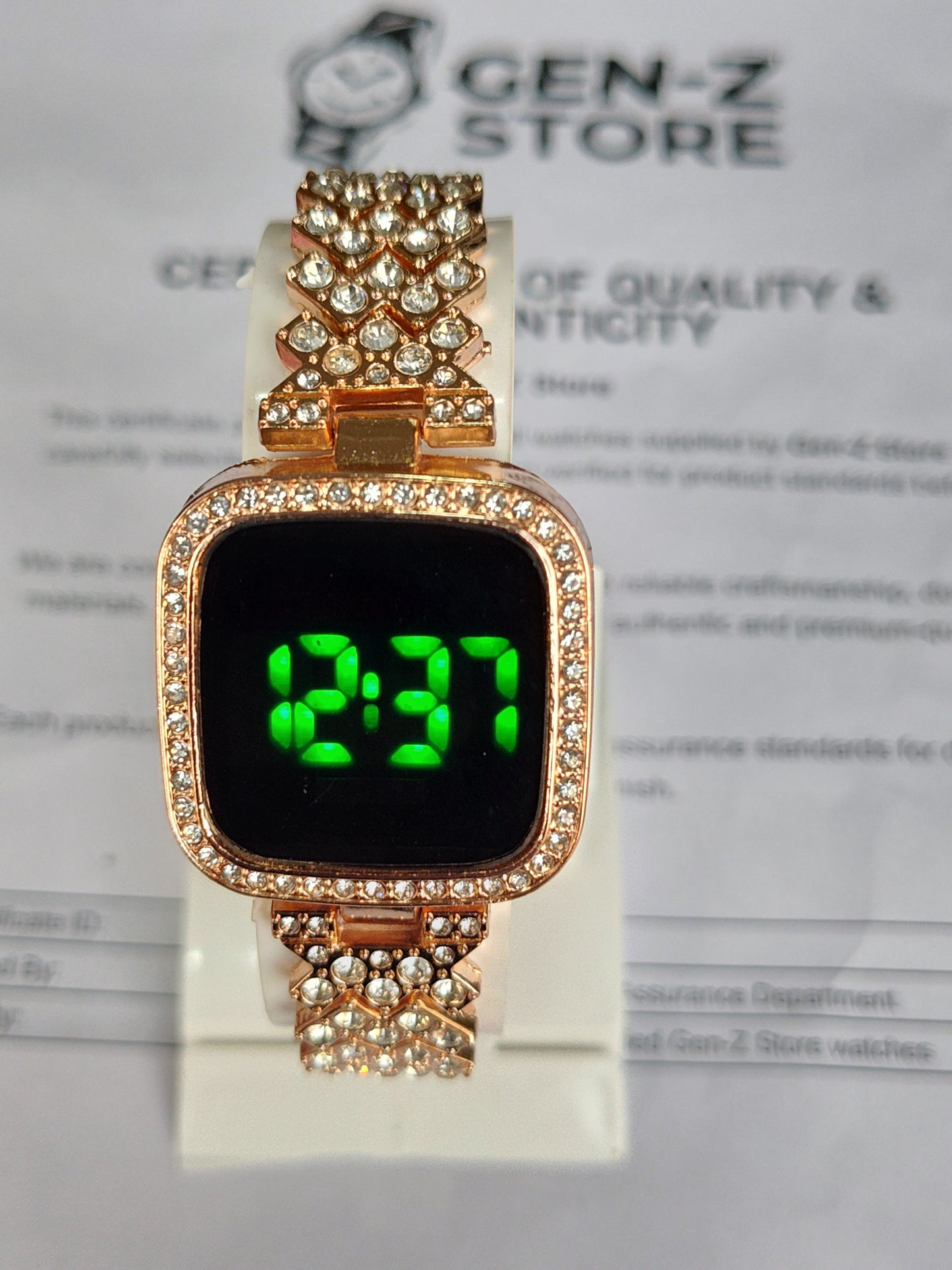 Rose Gold Tone Case Aur Bracelet