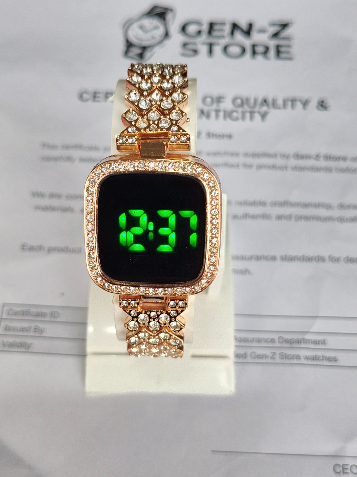 Rose Gold Tone Case Aur Bracelet