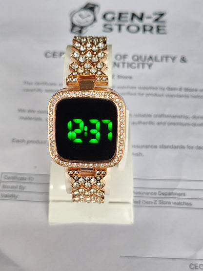 Rose Gold Tone Case Aur Bracelet