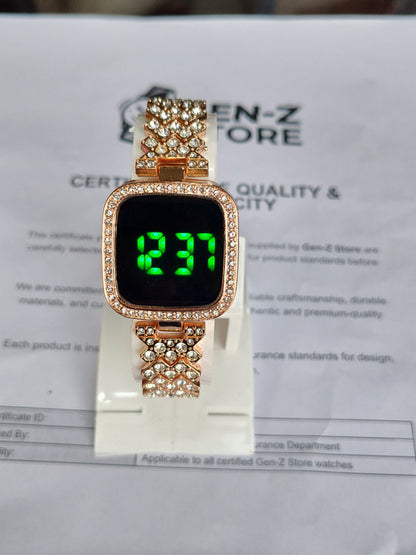 Rose Gold Tone Case Aur Bracelet