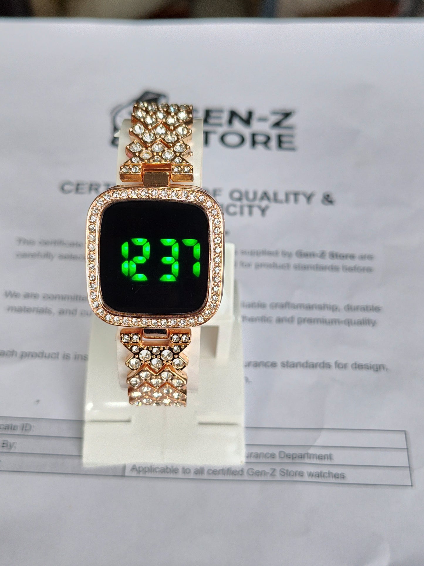 Rose Gold Tone Case Aur Bracelet