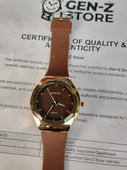 Quartz Watch Gold Tone, Round