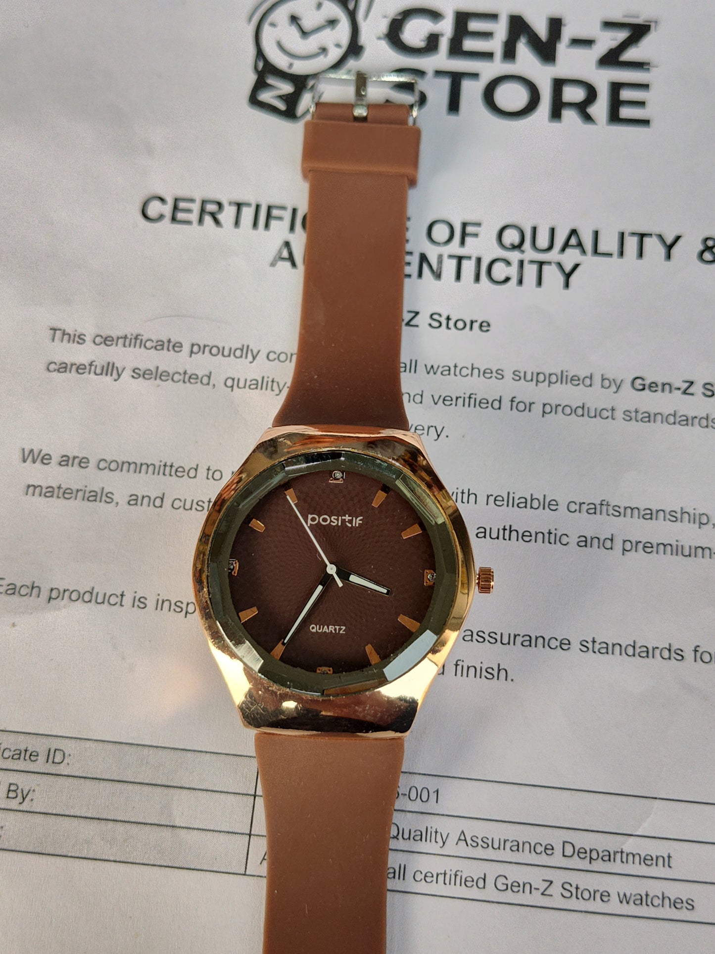 Quartz Watch Gold Tone, Round
