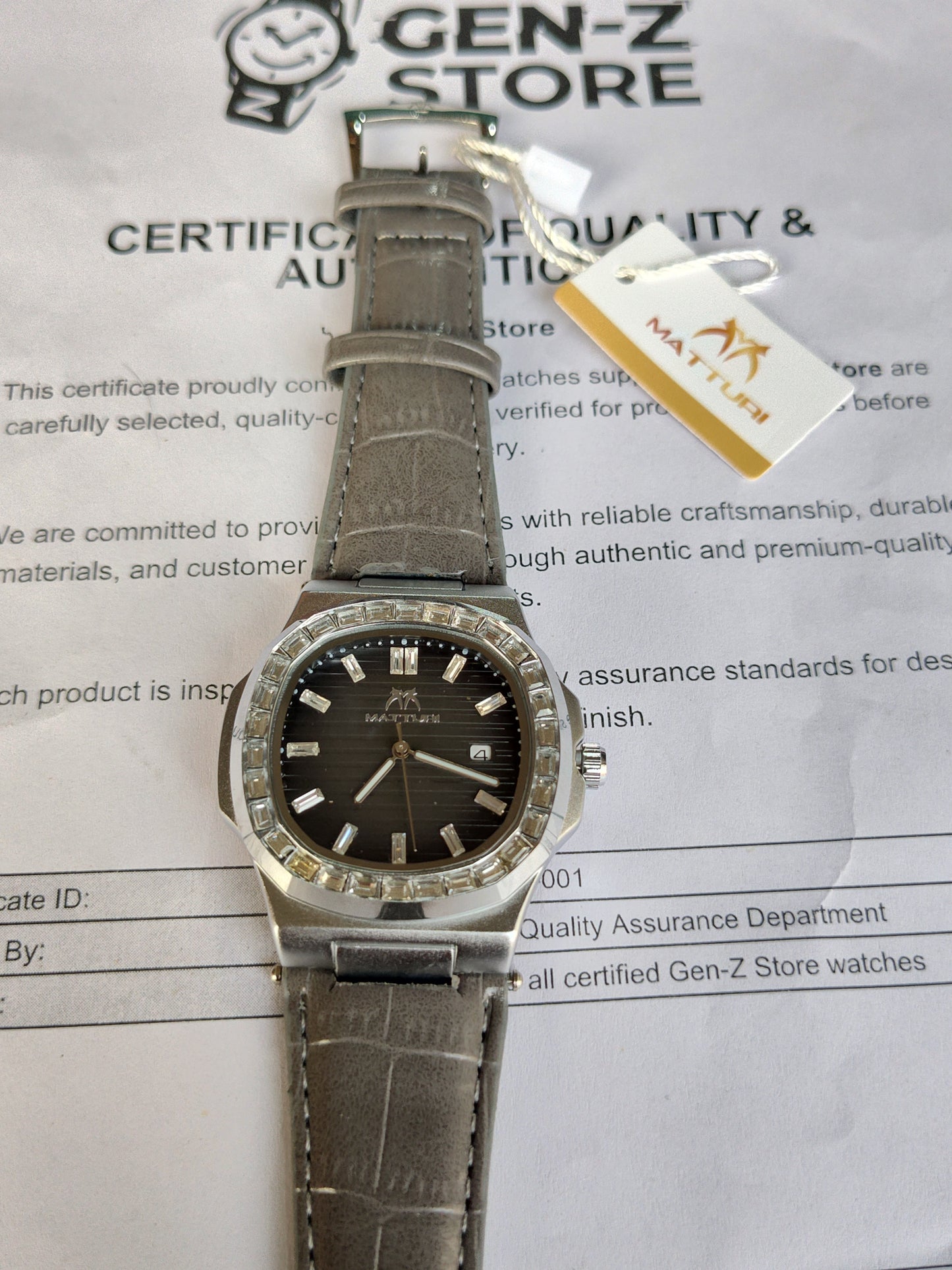Silver/Steel Tone, Square-Cushion Shape (Nautilus Style)