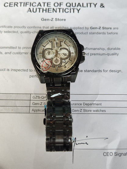 Black PVD Coated, Large Sports Style