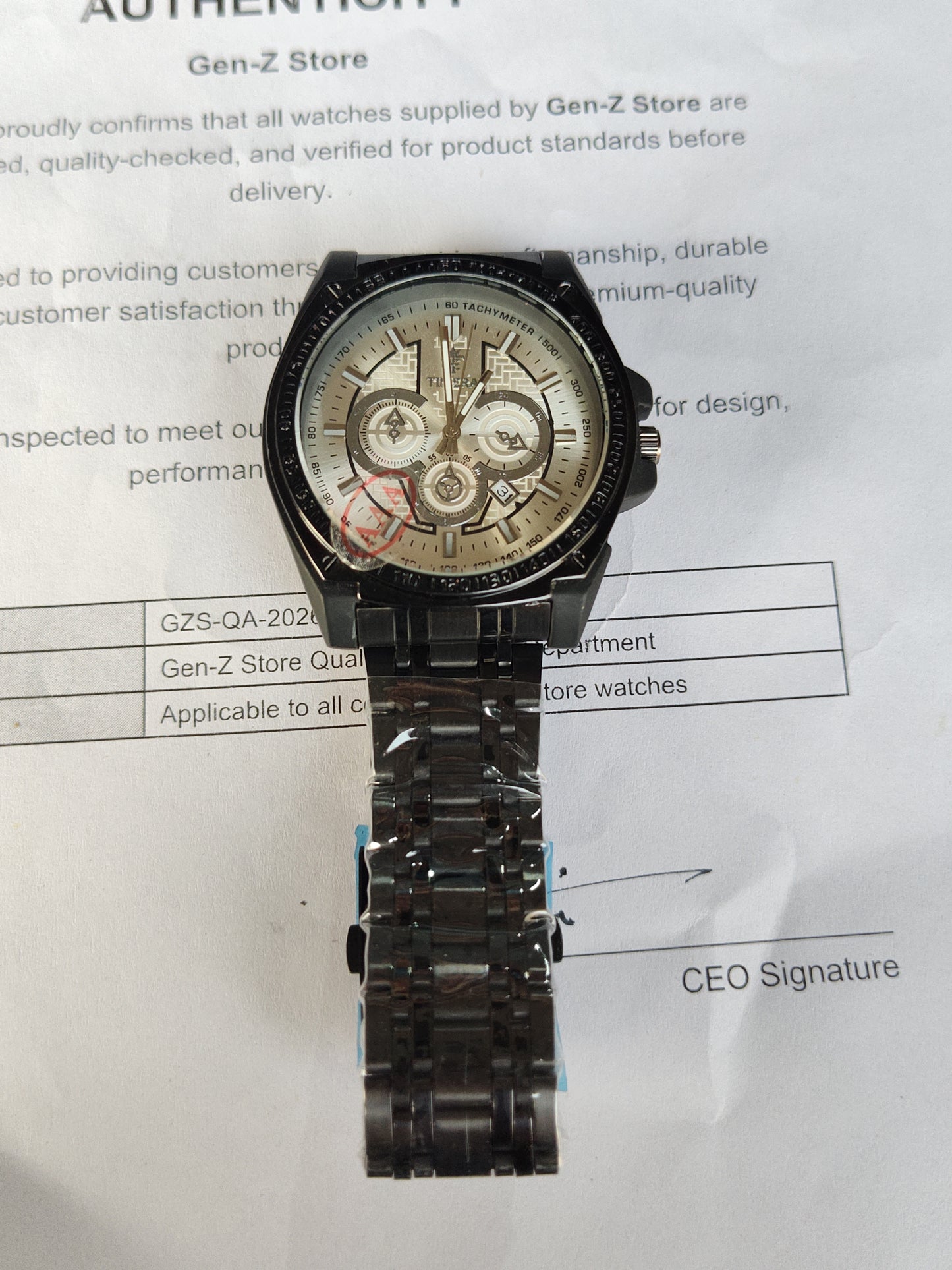 Black PVD Coated, Large Sports Style
